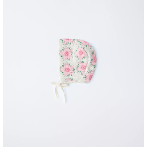 CROCHET FLOWER BONNET - Ecru | ZARA United States