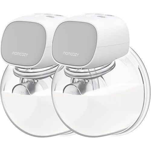 Momcozy S9 Pro Wearable Breast Pump, Hands-Free Double Electric Portable Pump 2 Count,Matte Gray