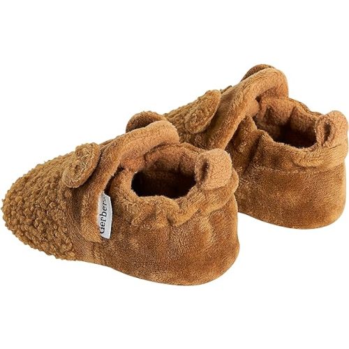 Gerber Unisex-Baby Fleece Lined Non Skid Soft Slipper Booties With Ears