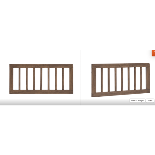 Toddler Guardrail Conversion Kit for Dylan Crib (W100725) - Teakwood Brown Color