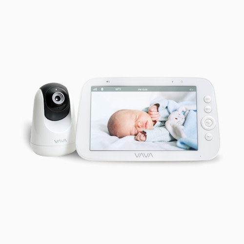 8" 1080P HD Video Baby Monitor Split View, Night Vision, Zoom/Pan/Tilt & 2-Way Audio (IH020) - White