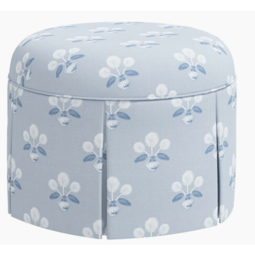 Liza Skirted Ottoman, Block Vase Floral | One Kings Lane