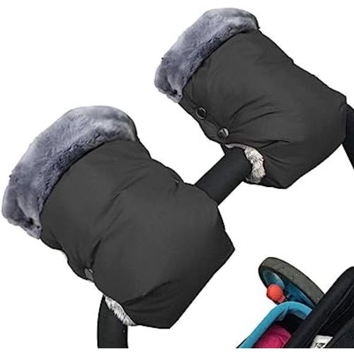 1 Pair Baby Stroller Gloves,Stroller Hand Muff Warm Gloves,Extra Thick Warm Waterproof Anti-Freeze Gloves for Parents Caregivers Carriage Handmuffs Stroller Accessories