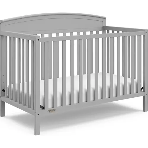 Graco Benton 5-in-1 Convertible Crib (Pebble Gray) – GREENGUARD Gold Certified, Converts from Baby Crib to Toddler Bed, Daybed and Full-Size Bed, Fits Standard Full-Size Crib Mattress