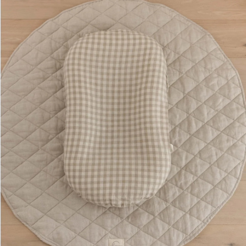 Baby Lounger Nest + Gingham Linen Cover