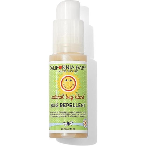 California Baby Natural Bug Repellent Spray | Citronella Bug Spray | DEET-Free | Repels Mosquitoes + Bugs | Allergy Friendly | Great Smell | Baby & Adult Insect Repellent Spray | 59 mL / 2 oz.