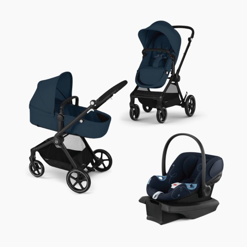 Cybex EOS 5-in-1 Travel System Stroller + Lightweight Aton G Infant Car Seat - Ocean Blue