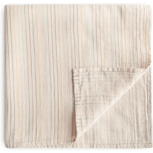 mushie Muslin Baby Swaddle Blanket | 100% Organic Cotton (Retro Stripe)