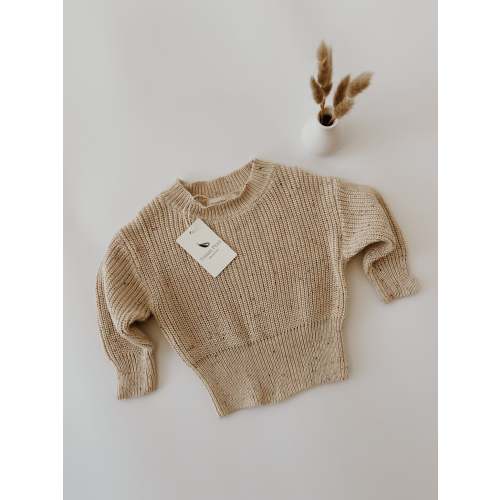 Three Peas Fleck Knit Sweater | Warm Sand