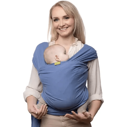 Boba Baby Wrap Carrier Newborn to Toddler - Stretchy Baby Wraps Carrier - Baby Sling - Hands-Free Baby Carrier Wrap - Baby Carrier Sling - Baby Carrier Newborn to Toddler 7-35 lbs (Vintage Navy Blue)