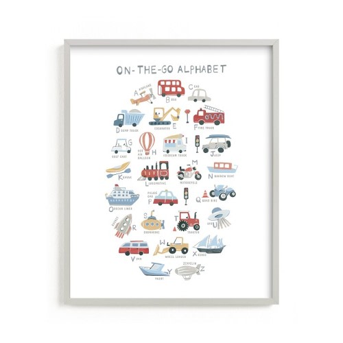 Minted® Transportation Alphabet Wall Art by Teju Reval