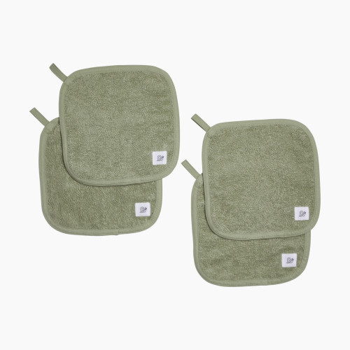 Tiny Kind Organic Washcloths (4 Pack) - Desert Sage