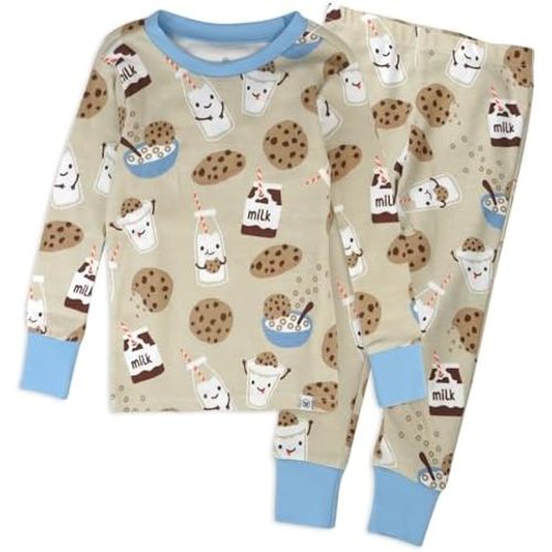 HonestBaby 12M 2-Piece Pajamas Sleepwear Pjs 100% Organic Cotton for Baby, Toddler, Kids, Boy