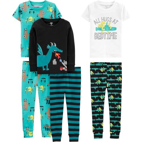 Simple Joys by Carter's Boys' 6-Piece Snug Fit Cotton Pajama Set