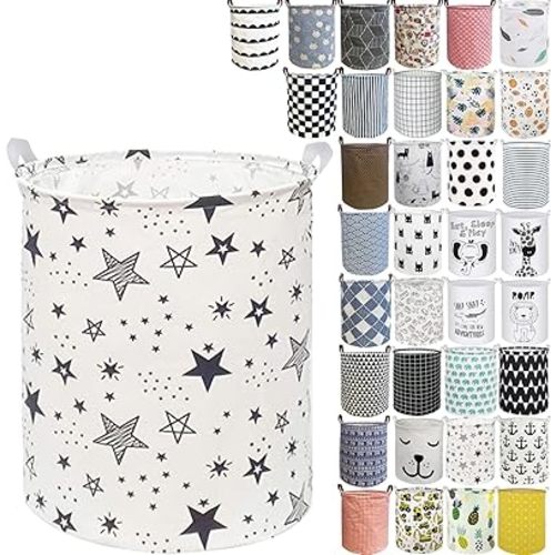 Collapsible Laundry Basket in Bedroom Waterproof Laundry Hamper in Bathroom Large Laundry Bag in College Dormitory Cloakroom Livingroom Nursery Organizer Toy Bin
