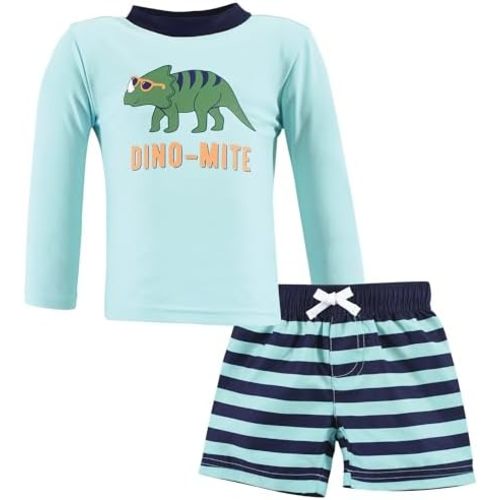 Hudson Baby Unisex Baby Swim Rashguard Set
