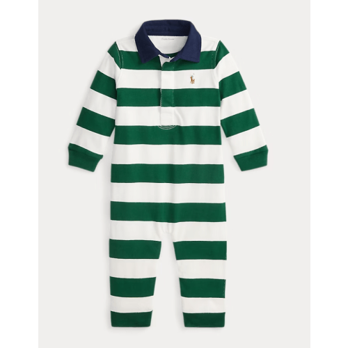 Striped Cotton Rugby Coverall | 9M