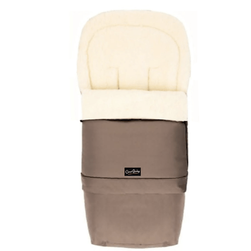 Beige Organic Wool Adjustable Footmuff | Cover Baby LLC