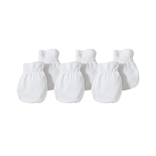 Burt's Bees Baby Baby Girls' Mittens, No-Scratch Mitts, 100% Organic Cotton, Set of 3