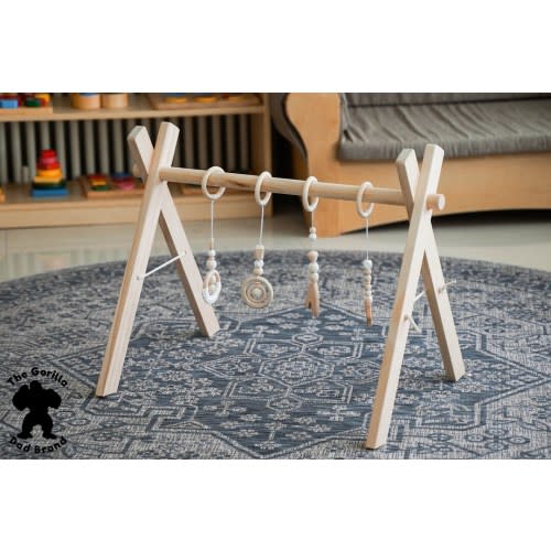 Montessori Wooden Baby Gym Set by The Gorilla Dad Brand