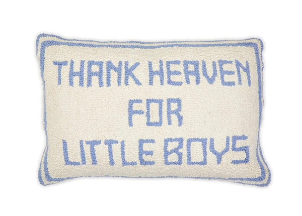 Thank Heaven for Little Boys Throw Pillow