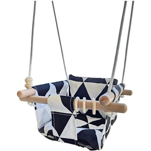 Canvas Baby Swing Comfortable Outdoor Baby Swings for Your Little Baby Outdoor Swing Secure Toddler Swing Indoor Swing for Kids Ages 1-3 Hammock Baby Swing Seat