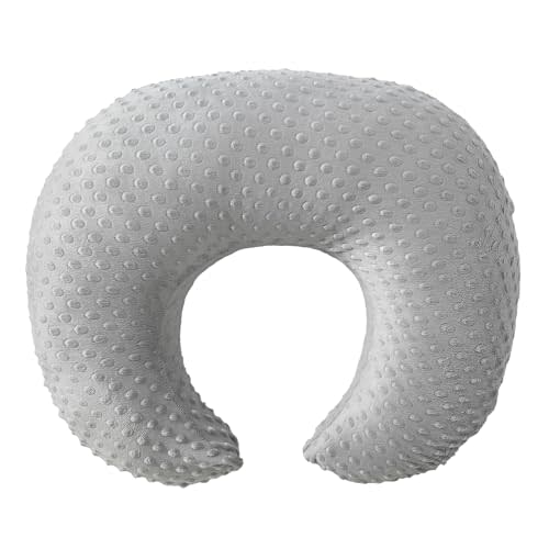ESEN Plus Size Baby Nursing Pillow and Body Positioner for Breast Feeding and Bottle Feeding, Ultra Soft Baby Breastfeeding Pillows with Removable Nursing Pillow Cover for Mom and Baby (Gray)