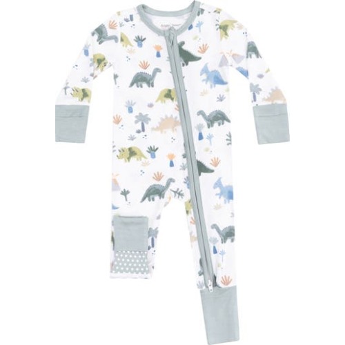 Soft Dinos Convertible Zip Romper, 3-6M