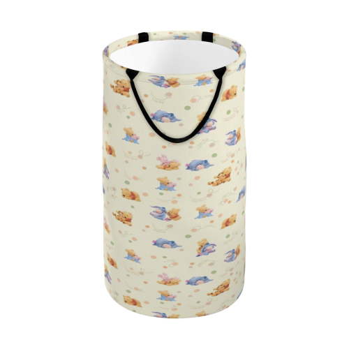 Pooh Bear Laundry Basket with Handle Cartoon Animal Laundry Basket Toy Storage Box Foldable Bucket Laundry Bucket Dirty Clothes Bag Suitable for Family Bathroom Bedroom Dormitory