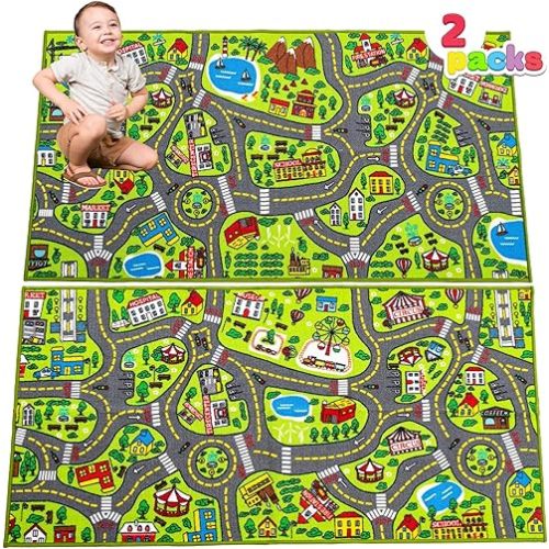 JOYIN Play Mat 80 x 150 cm for Children from 3 Years Old Large Circuit Mat for Games Room