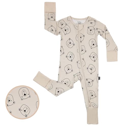 LittleHippo 2-Way Zipper Bamboo Romper, Soft Spandex & Bamboo Viscose One Piece Pajamas, Newborn, Baby Boys & Girls, Kids