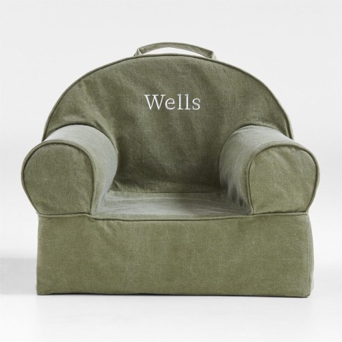 Personalized Small Cyprus Green Kids Lounge Nod Chair