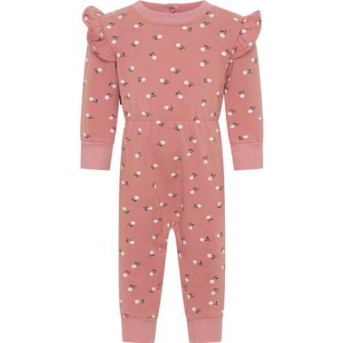 Petite Fruit Frill Fleece Romper, 3-6M