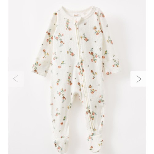 Organic Pointelle Zip All In One Romper