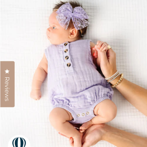 Cloud Muslin™ Bubble Romper - Lilac