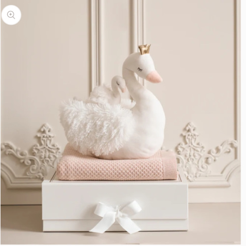 Mama + Baby Swan Plush Toy Set – Elegant Baby