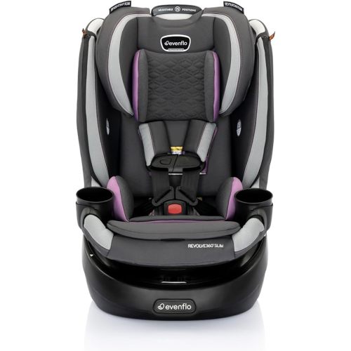 Evenflo Revolve360 Slim 2-in-1 Rotational Car Seat with Quick Clean Cover (Sutton Purple)