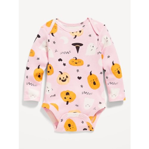 Unisex Long-Sleeve Printed Bodysuit for Baby