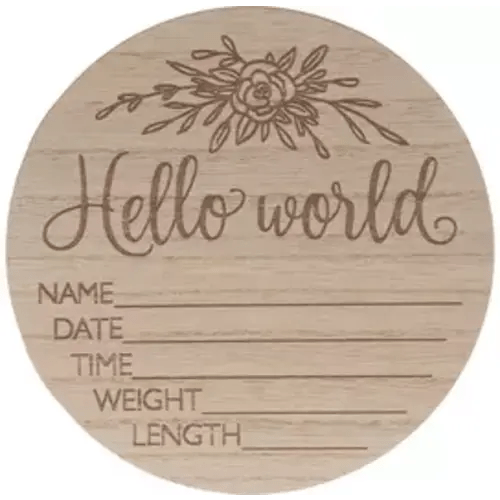Hello World Wood Wall Decor