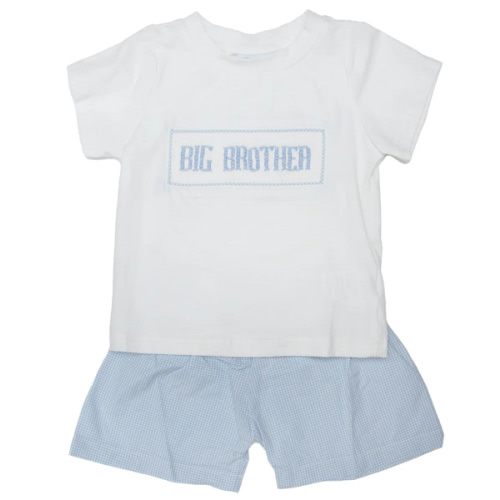 Big Brother - Blue Gingham Robert Shorts Set
