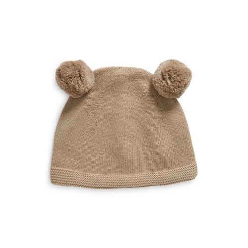 Double Pompom Organic Cotton Beanie