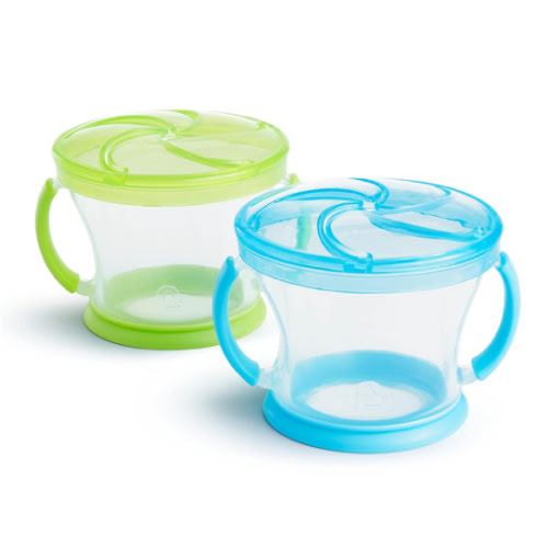 Munchkin® Snack Catcher® Toddler Snack Cups, 2 Pack, Blue/Green