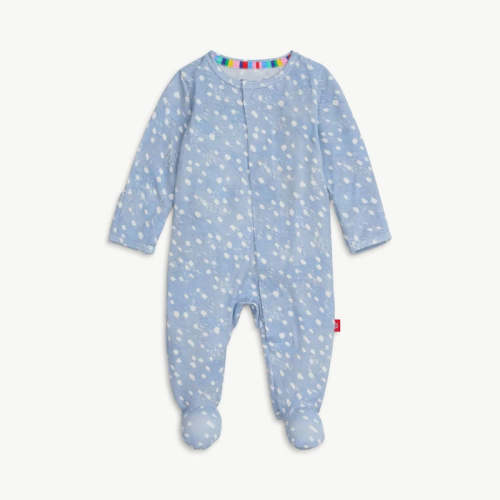blue doeskin modal magnetic parent favorite footie - 0-3M