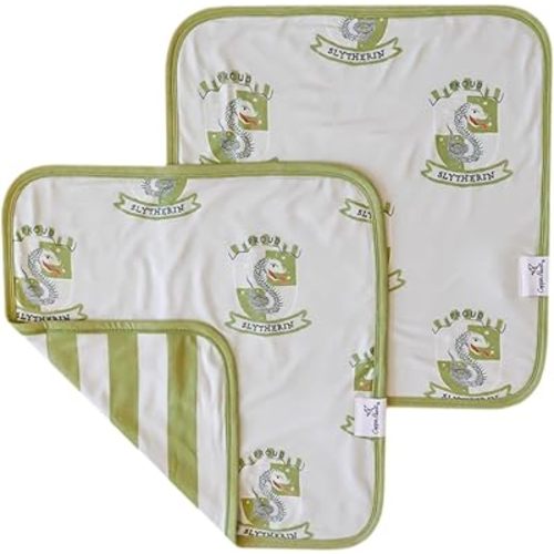 Copper Pearl Baby Security Blanket Set of 2 - Portable Size for Self-Soothing On-The-Go, Ideal Baby Blankets for Boys and Girls, Ultra-Soft, and Gift-Ready Loveys - Slytherin™