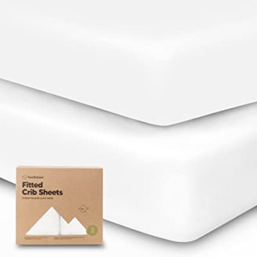 Amazon.com: 2-Pack Organic Boys, Girls - Jersey Fitted Baby Crib Sheets Neutral, Crib Mattress Sheet, Cotton, Soft Baby Sheets, Unisex Crib Fitted Sheet (Soft White) : Baby