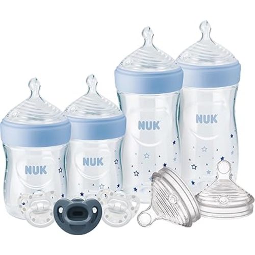 NUK Simply Natural Baby Bottles with SafeTemp Gift Set - Includes 4 Bottles