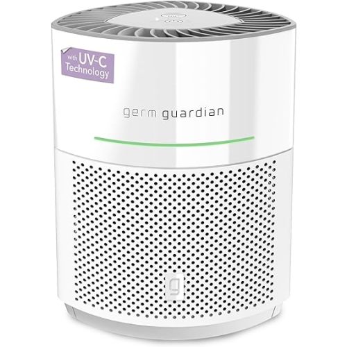 GermGuardian Airsafe+ Home Air Purifiers, HEPA Air Purifiers for Home, UV C Light, Air Quality Sensor, 360˚ HEPA Filter, Covers 1040 Sq.Ft, White AC3000W