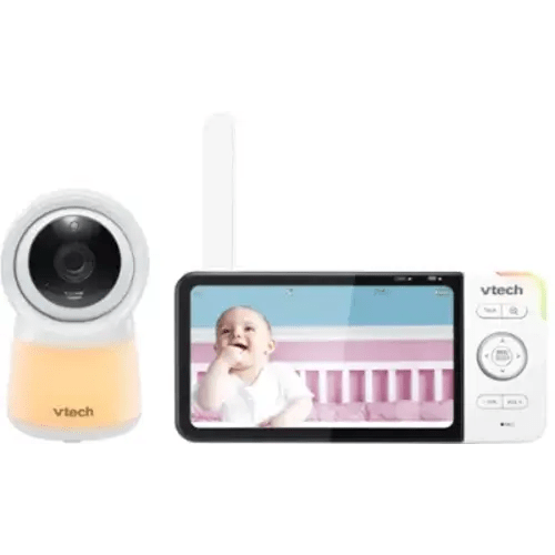 VTech - Smart Wi-Fi Video Baby Monitor w/ 5” HC Display and 1080p HD Camera, Built-in night light, RM5754HD - White