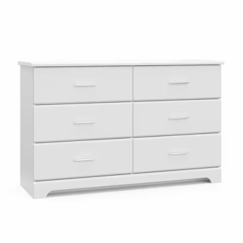 Brookside 6-Drawer White Dresser