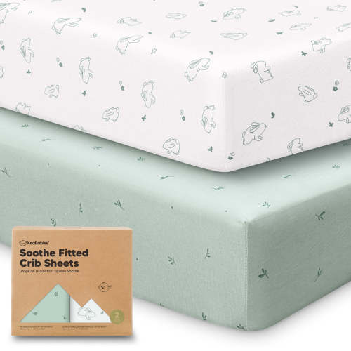 Soothe Fitted Crib Sheet (Bunnies)